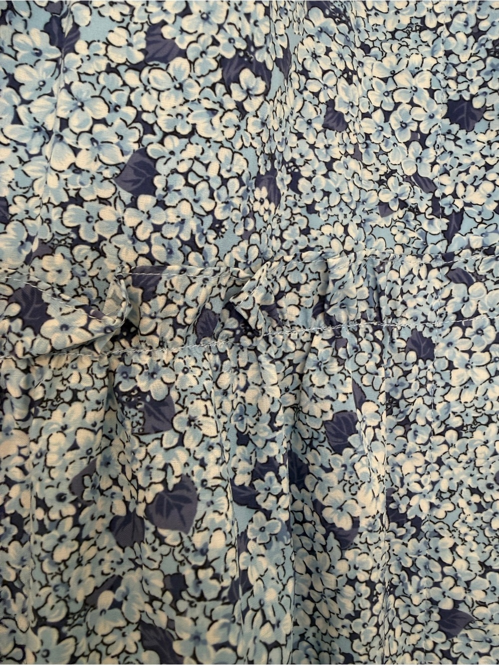Tuckernuck Hydrangea Royal Shirt Dress Blue Floral Sleeveless Mini Dress Size XS - Picture 4 of 4
